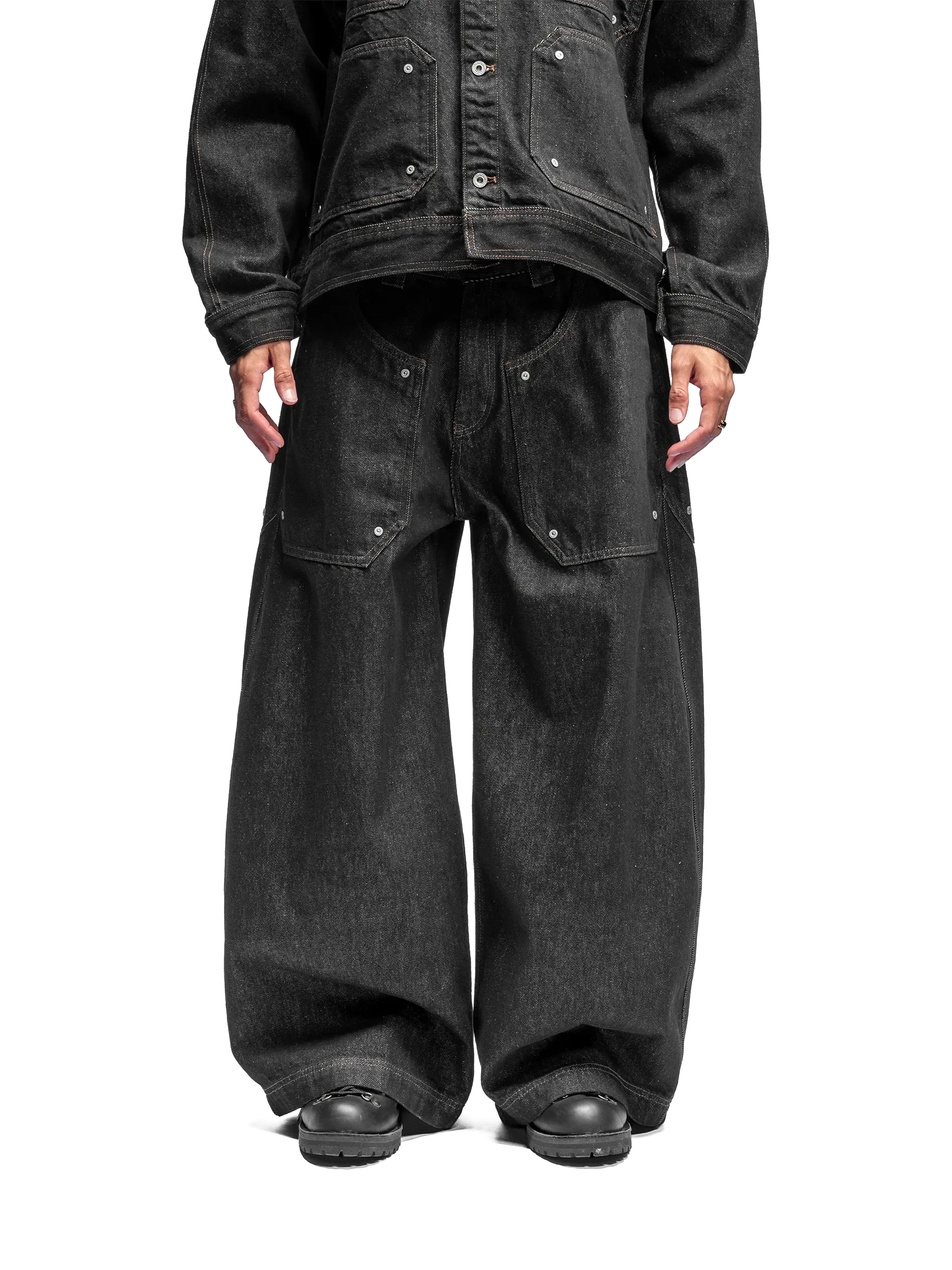 Rivet Baggy Denim Black – BLACKTAILOR