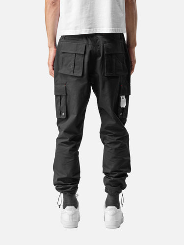 Black C9 Cargo Pants, back half-body on model