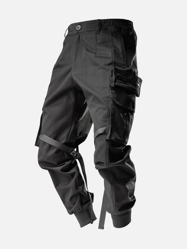Black T1 Jogger, 45-degree bent-leg side view