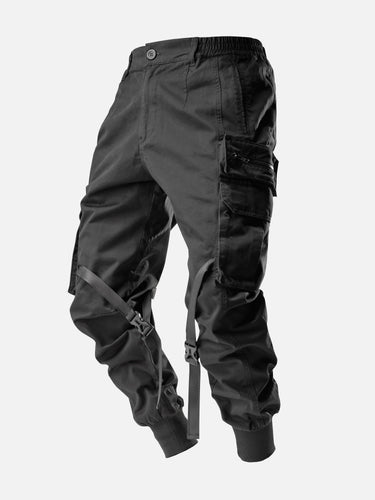 Washed Black T1 Jogger, 45-degree bent-leg side view