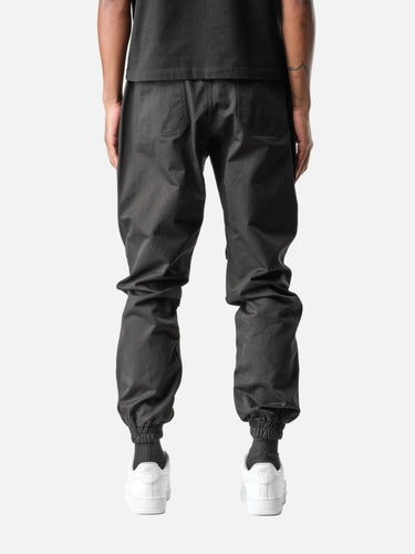 Black T7 Jogger, back half-body on model