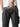 Black W2 Trackpants close-up, showing