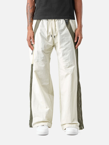 Ivory W2 Trackpants, front half-body on model