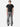 Steel W7 Trackpants, full-body front view on model
