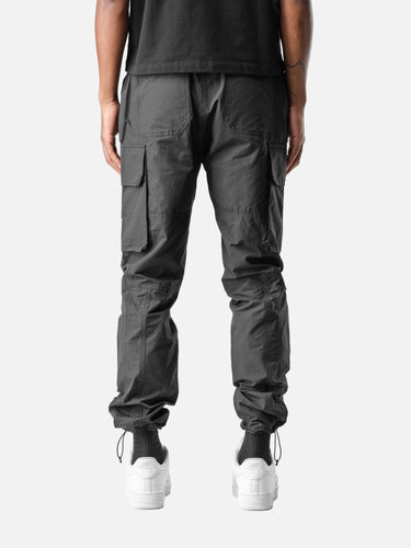 Black X2 Cargo Pants, back half-body on model