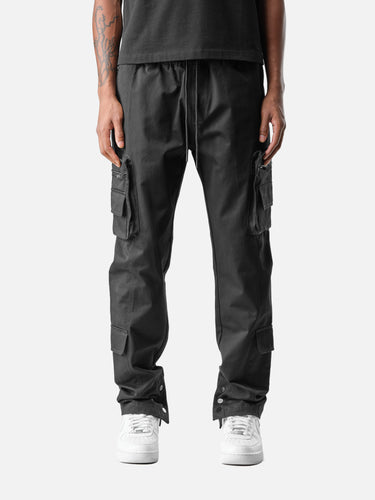 Black X7 Cargo Pants, front half-body on model