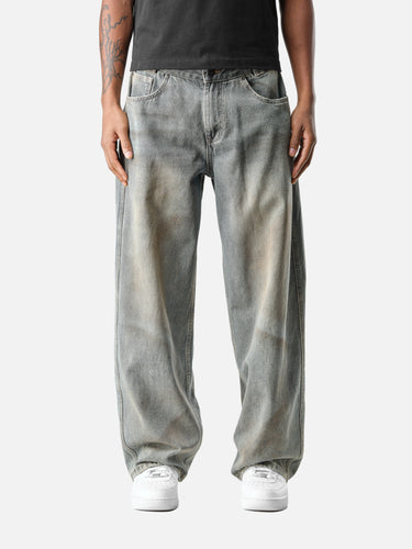 Dirt Y9 Denim, front half-body on model