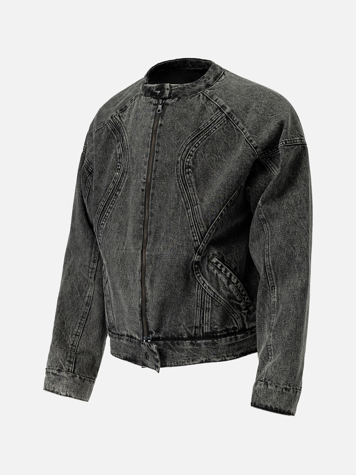 DENIM BIKER JACKET