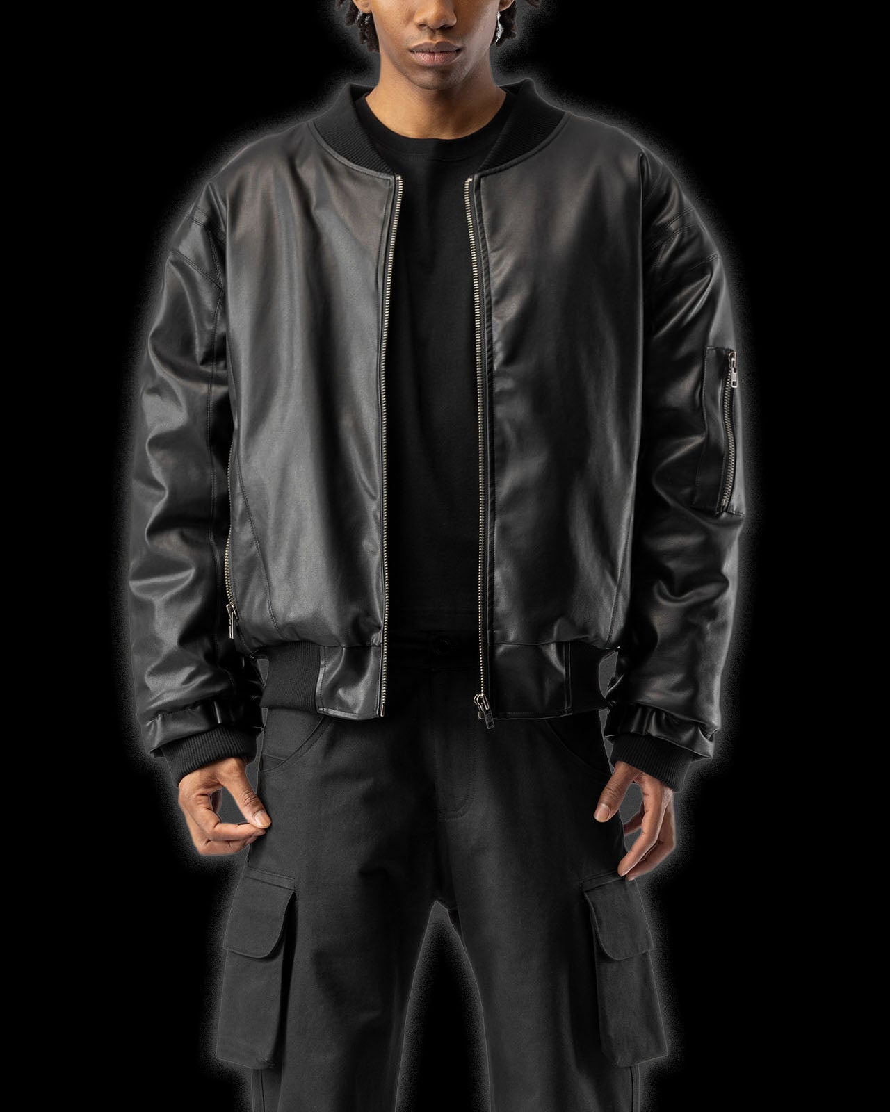 LEATHER BOMBER