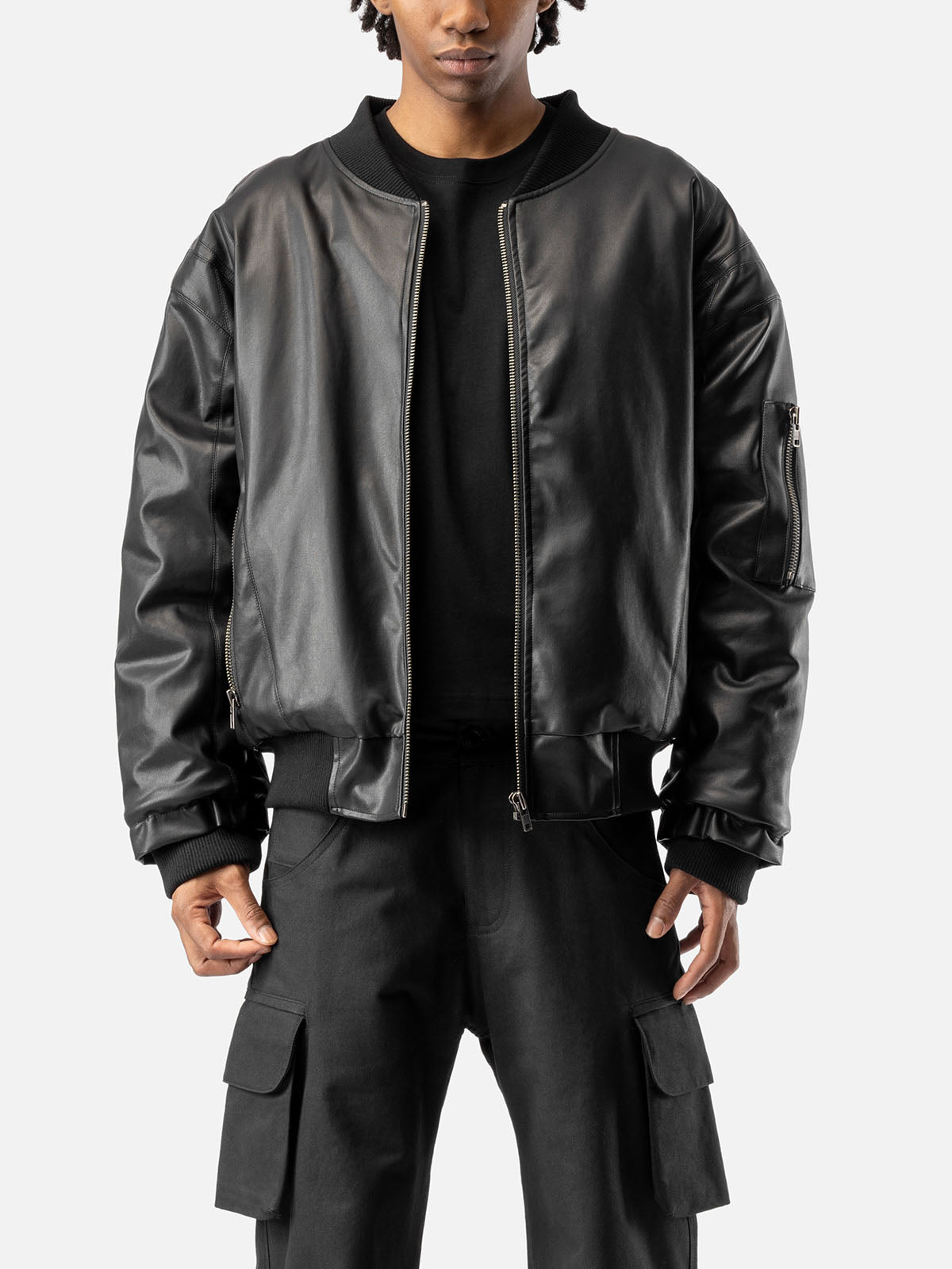 LEATHER BOMBER