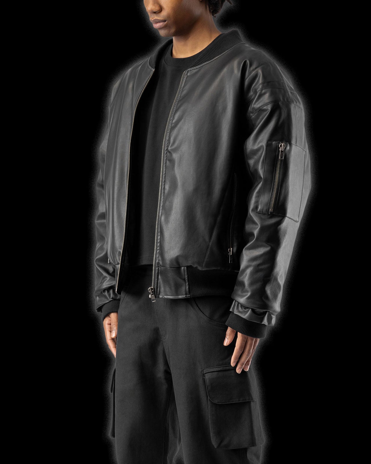 LEATHER BOMBER