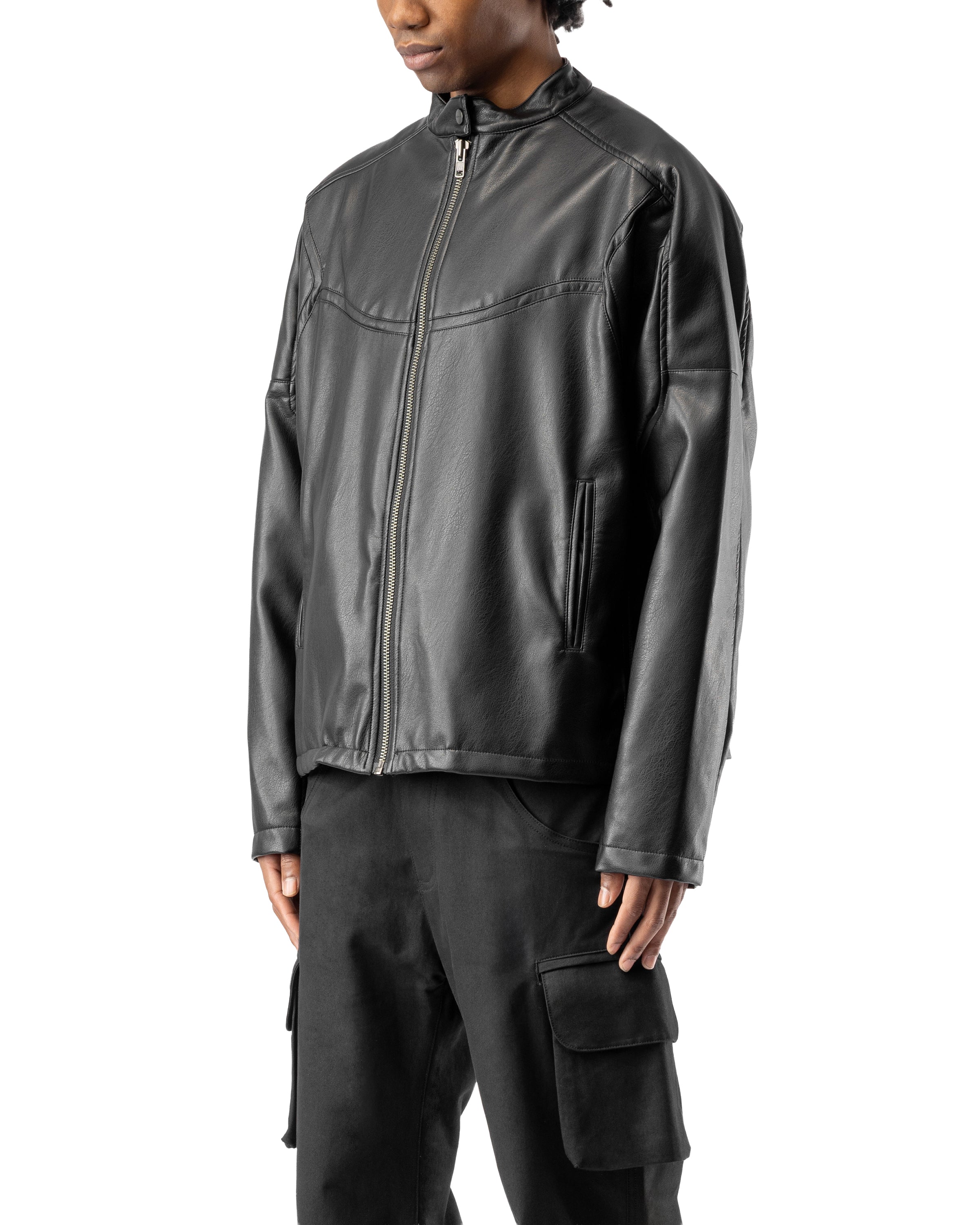 LEATHER RACER JACKET