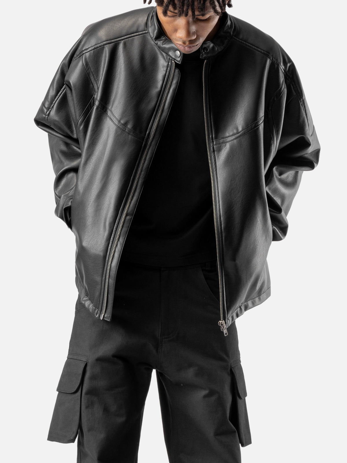 LEATHER RACER JACKET