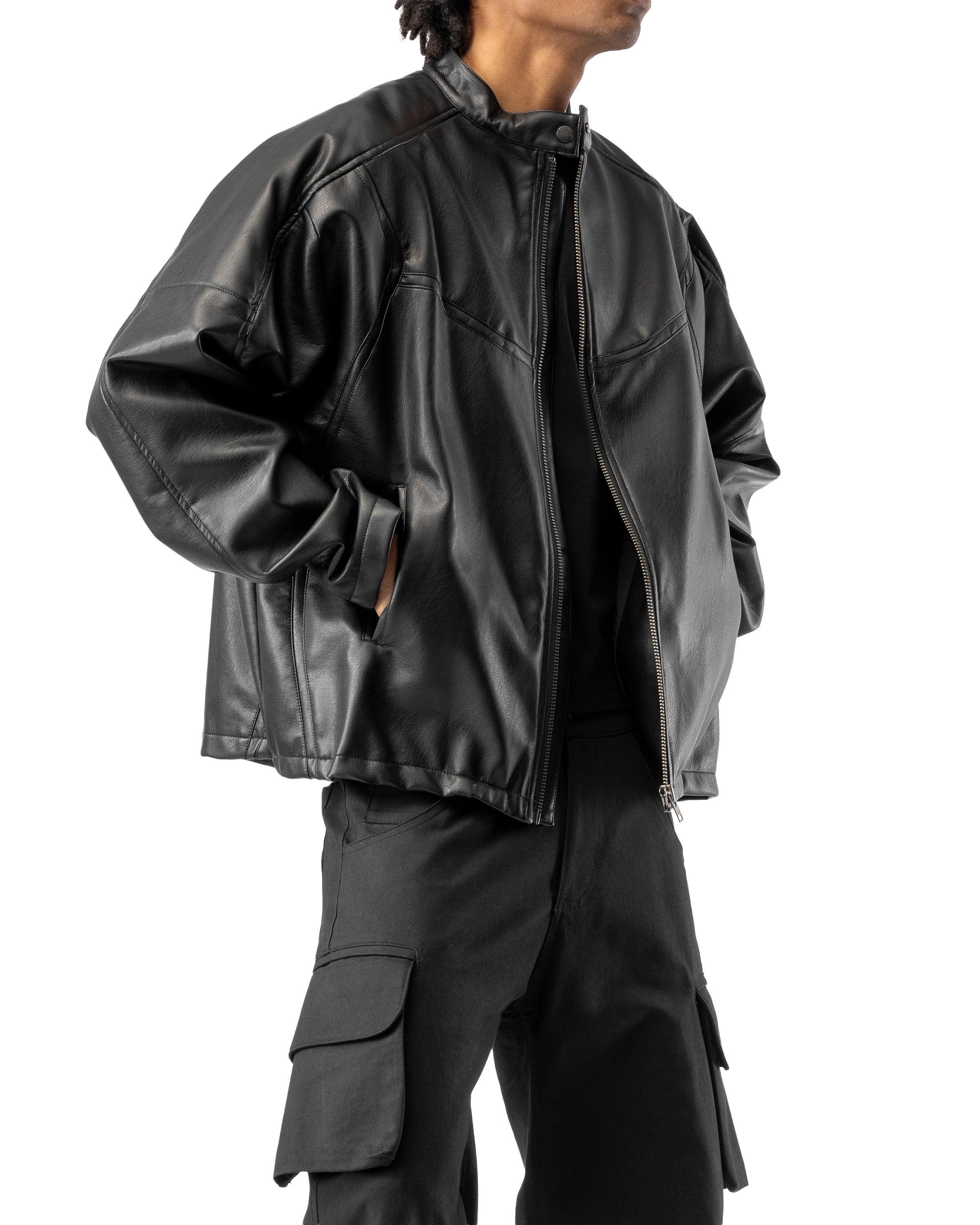 LEATHER RACER JACKET