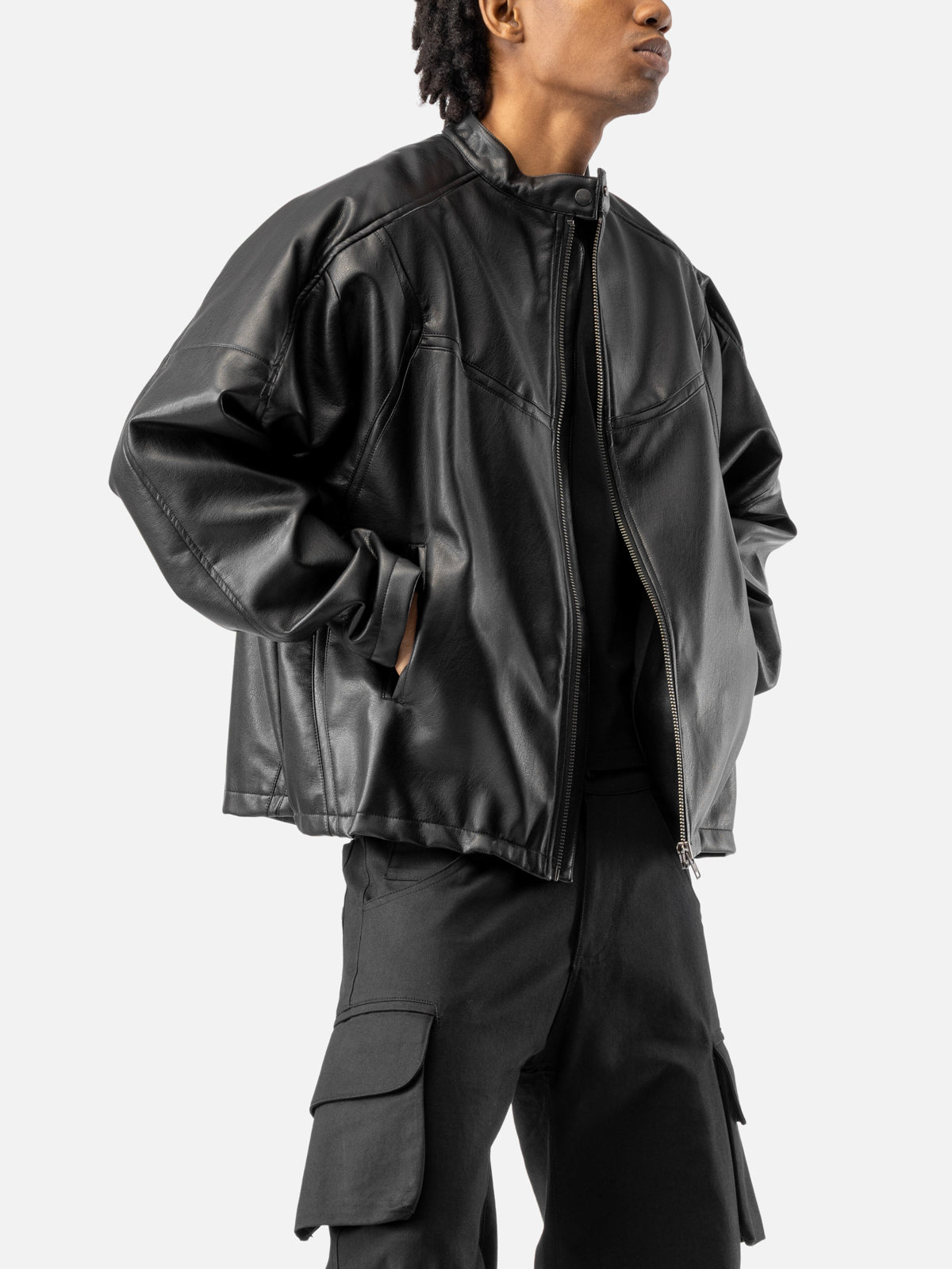LEATHER RACER JACKET