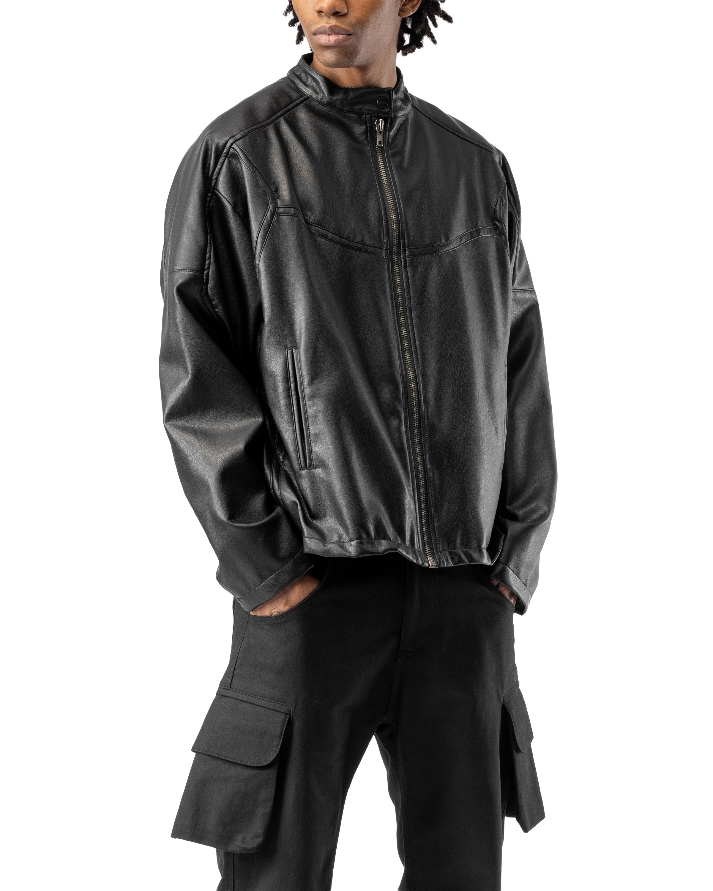 LEATHER RACER JACKET