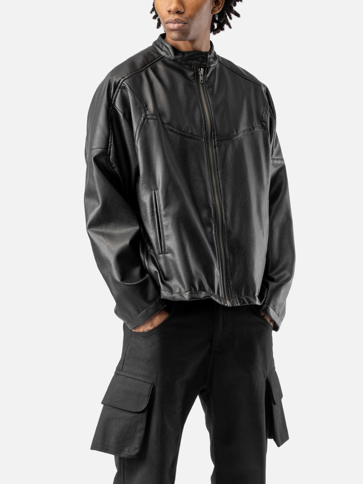 LEATHER RACER JACKET