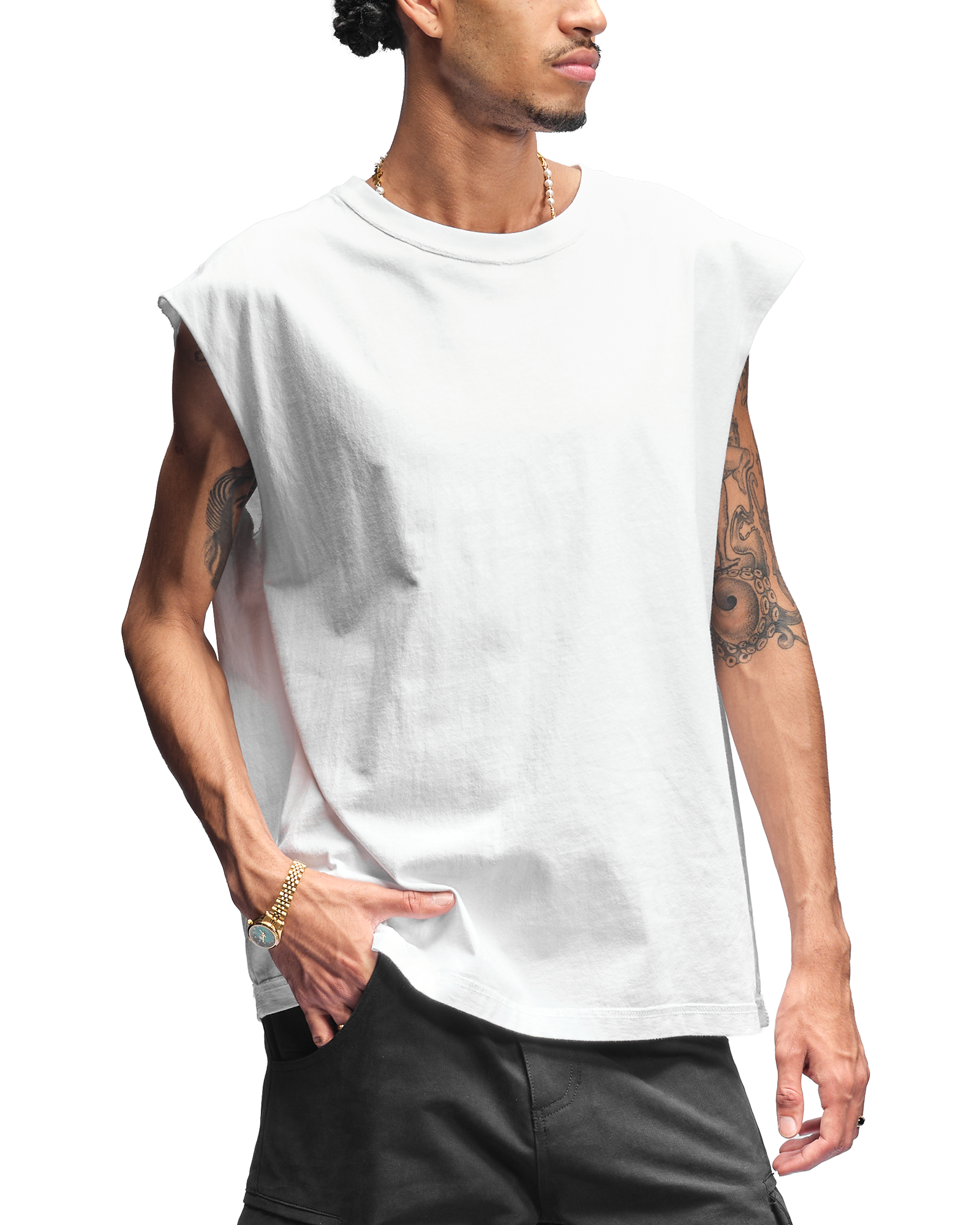 SLEEVELESS T-SHIRT