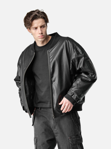 LEATHER BOMBER