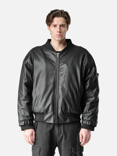 LEATHER BOMBER