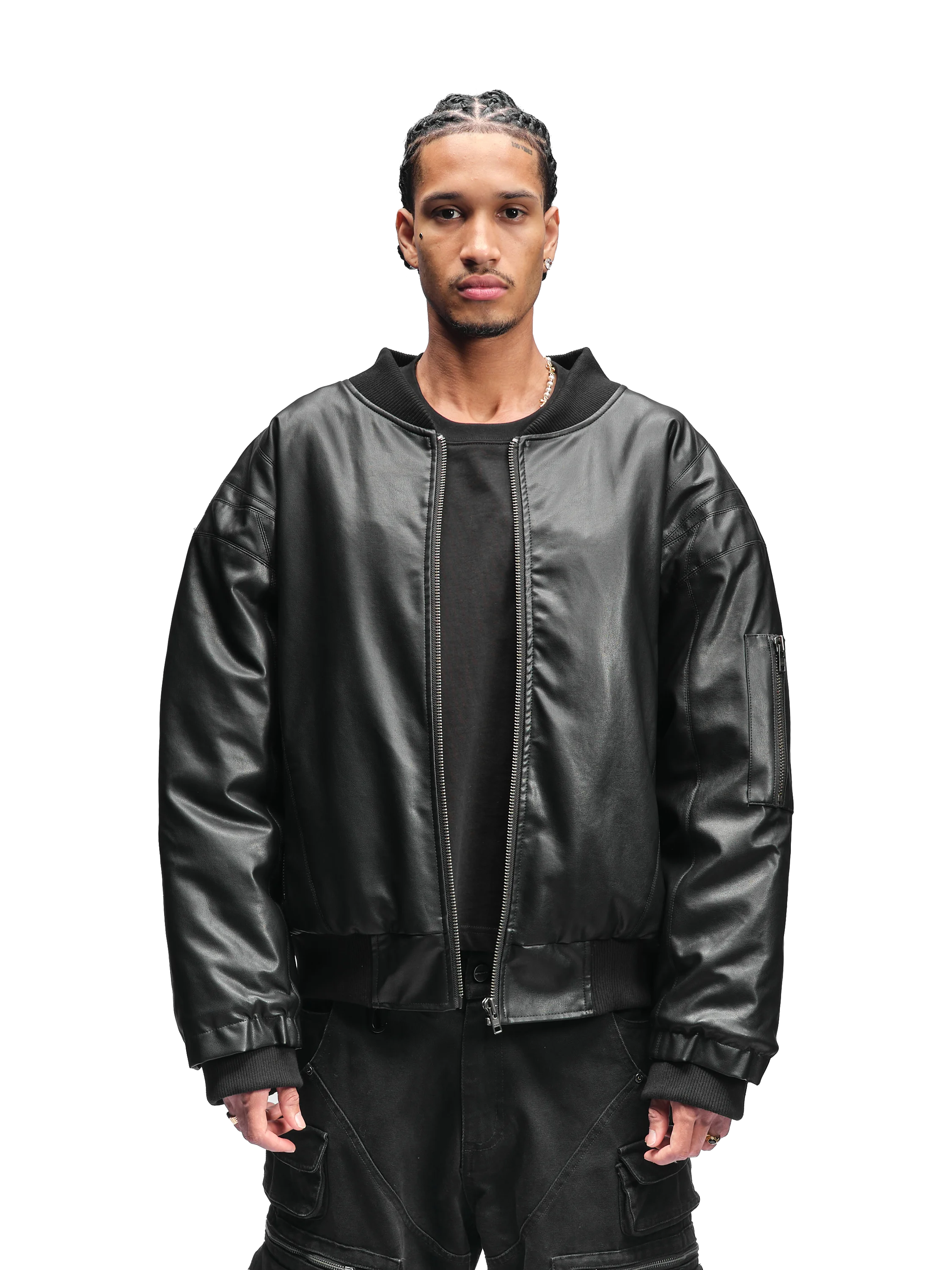 LEATHER BOMBER