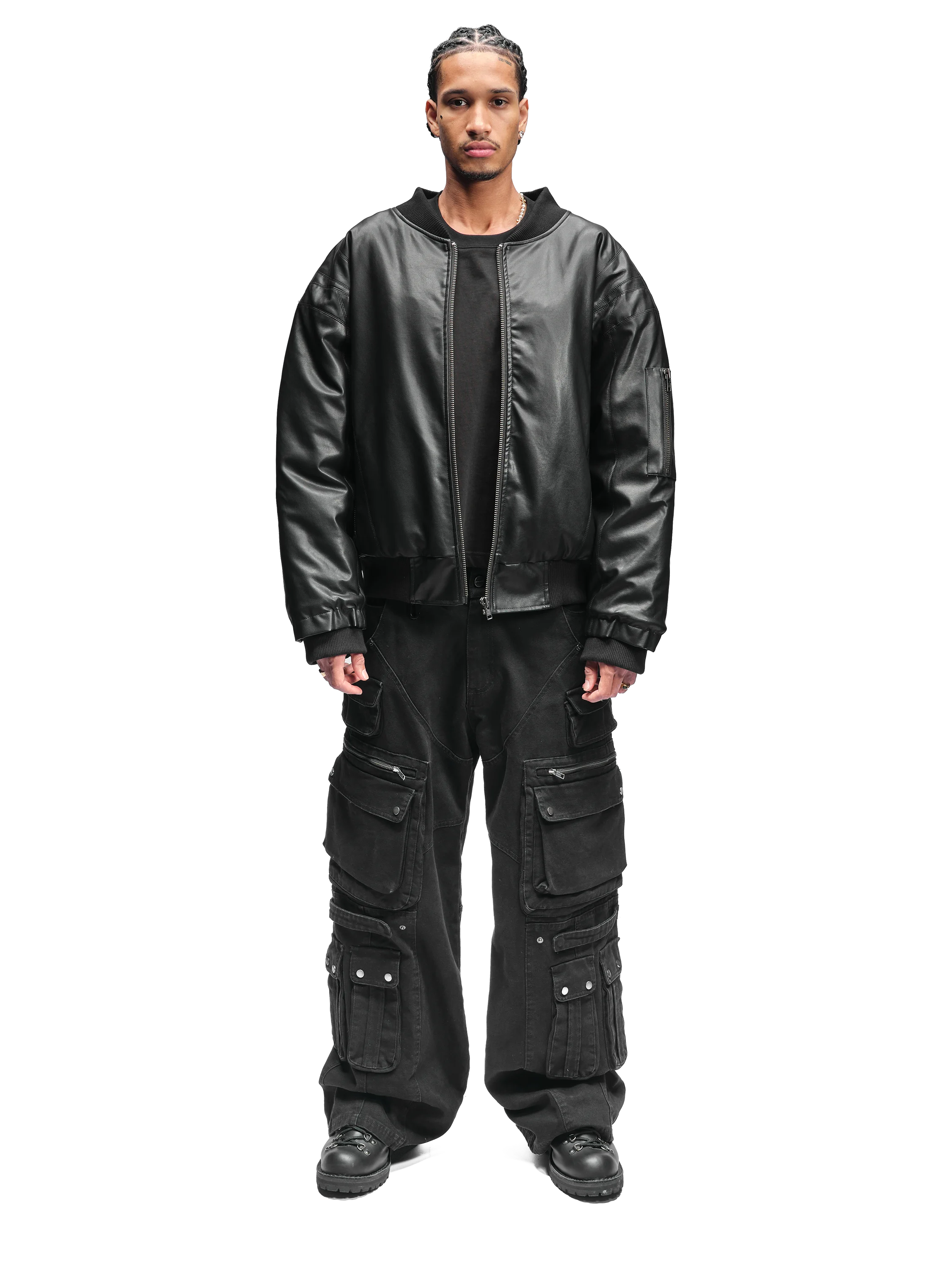 LEATHER BOMBER