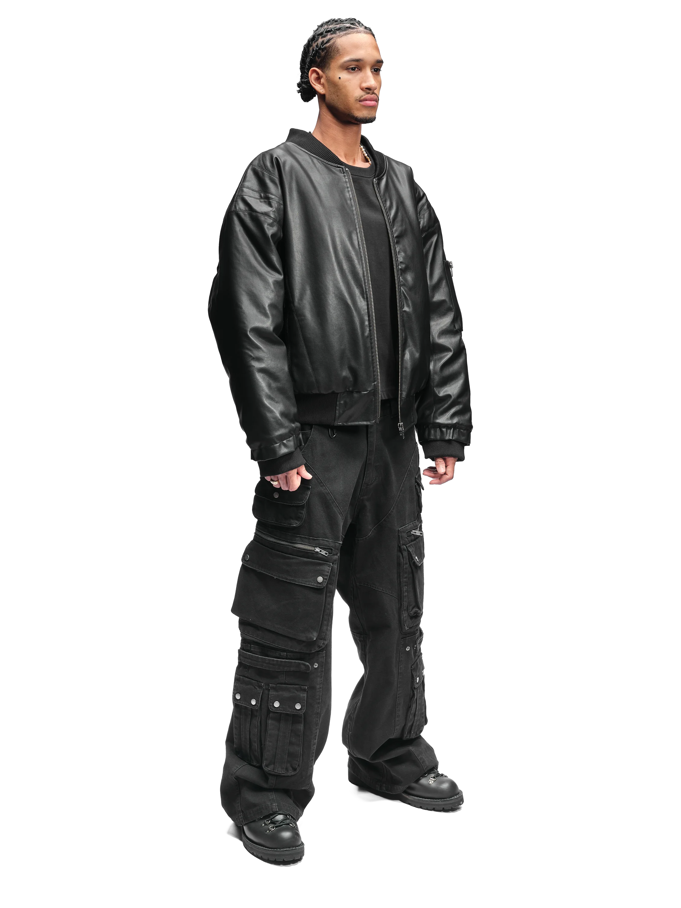 LEATHER BOMBER