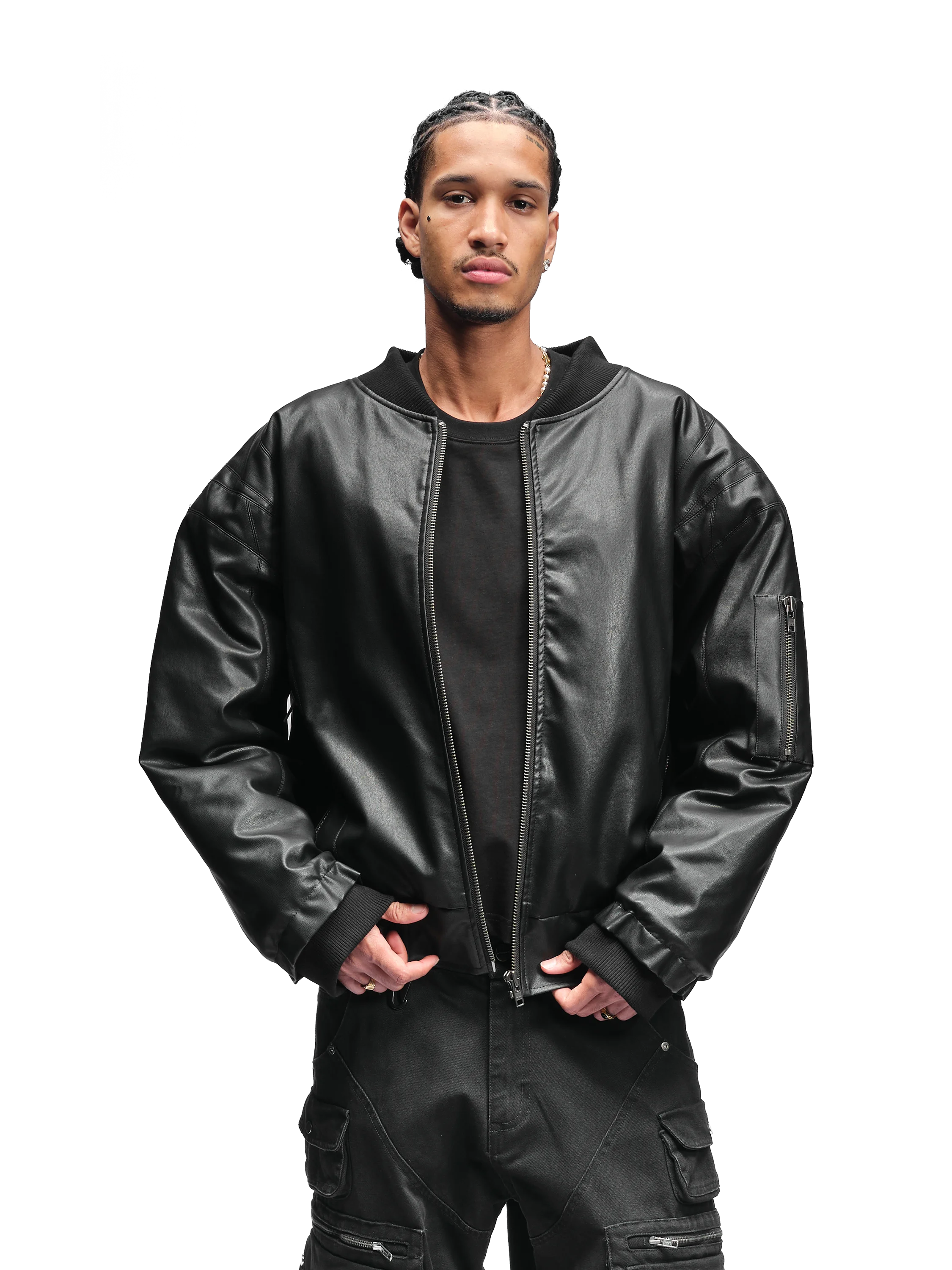 LEATHER BOMBER