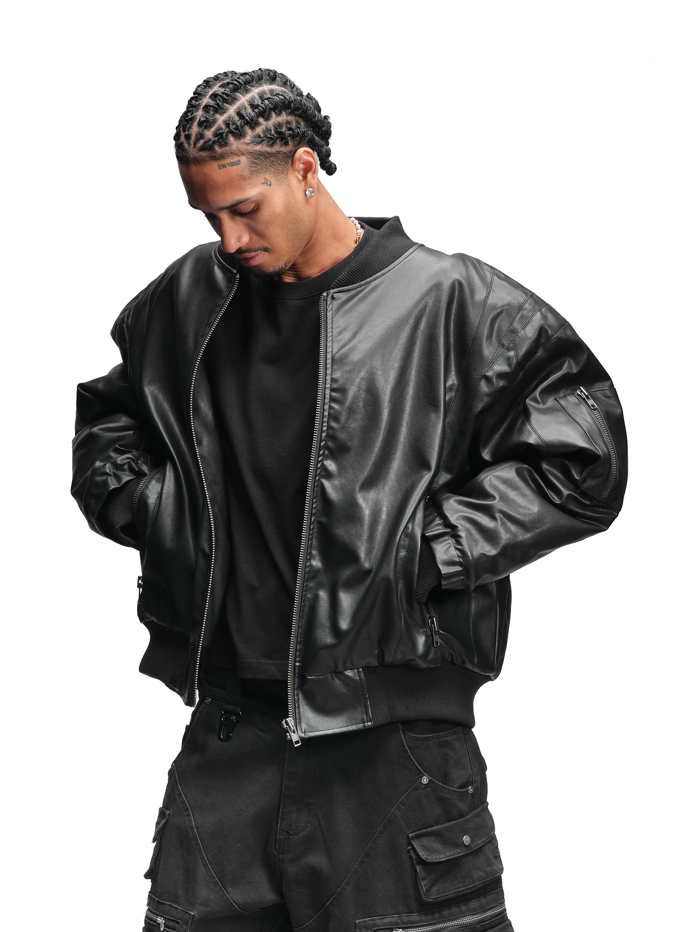 LEATHER BOMBER