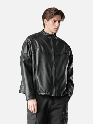 LEATHER RACER JACKET