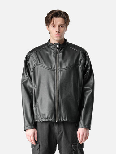 LEATHER RACER JACKET