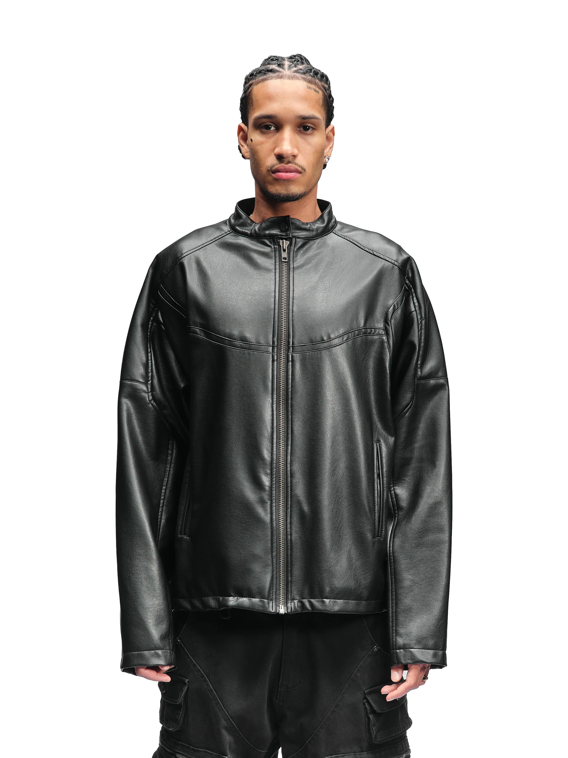 LEATHER RACER JACKET