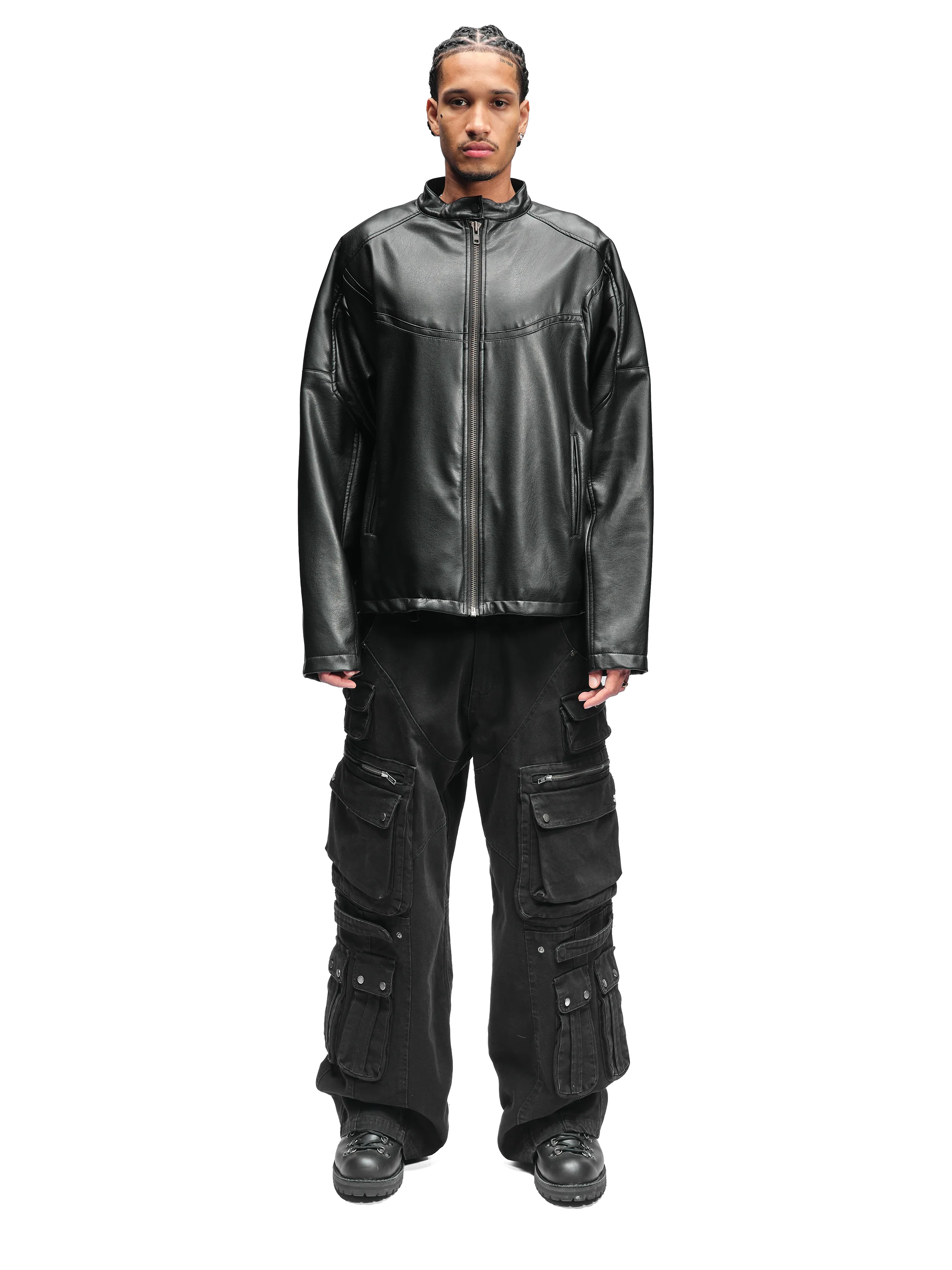 LEATHER RACER JACKET