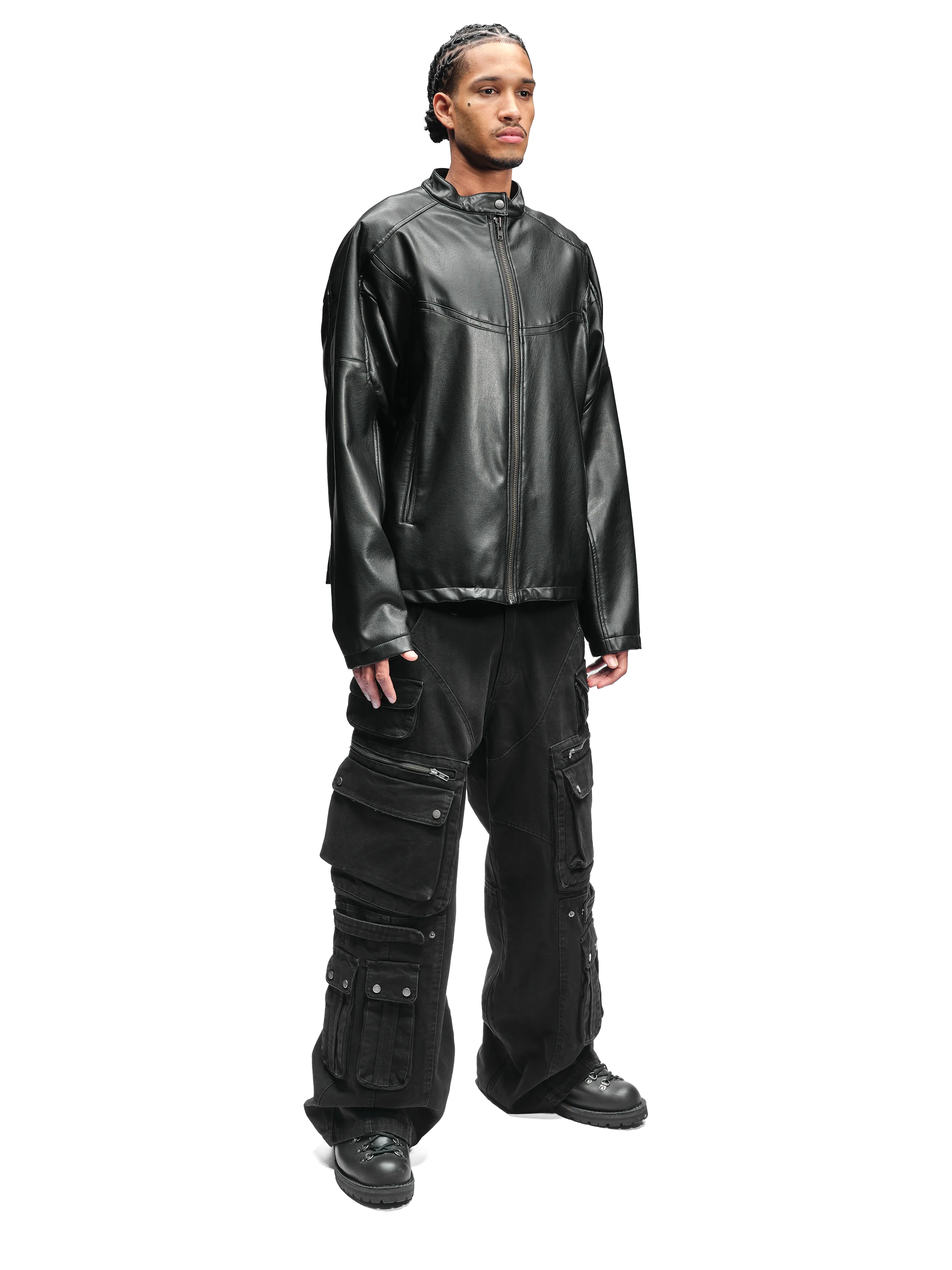 LEATHER RACER JACKET