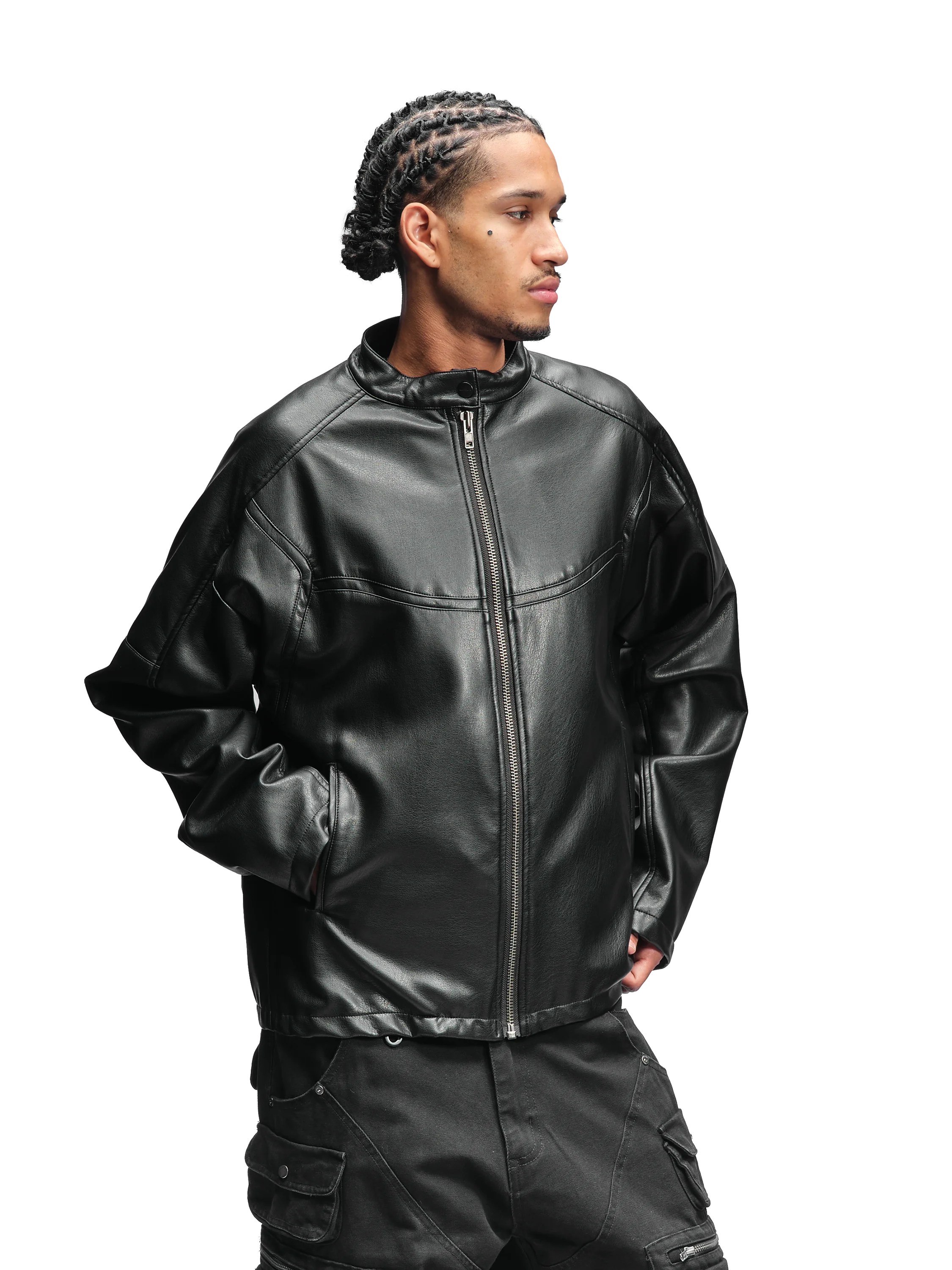 LEATHER RACER JACKET