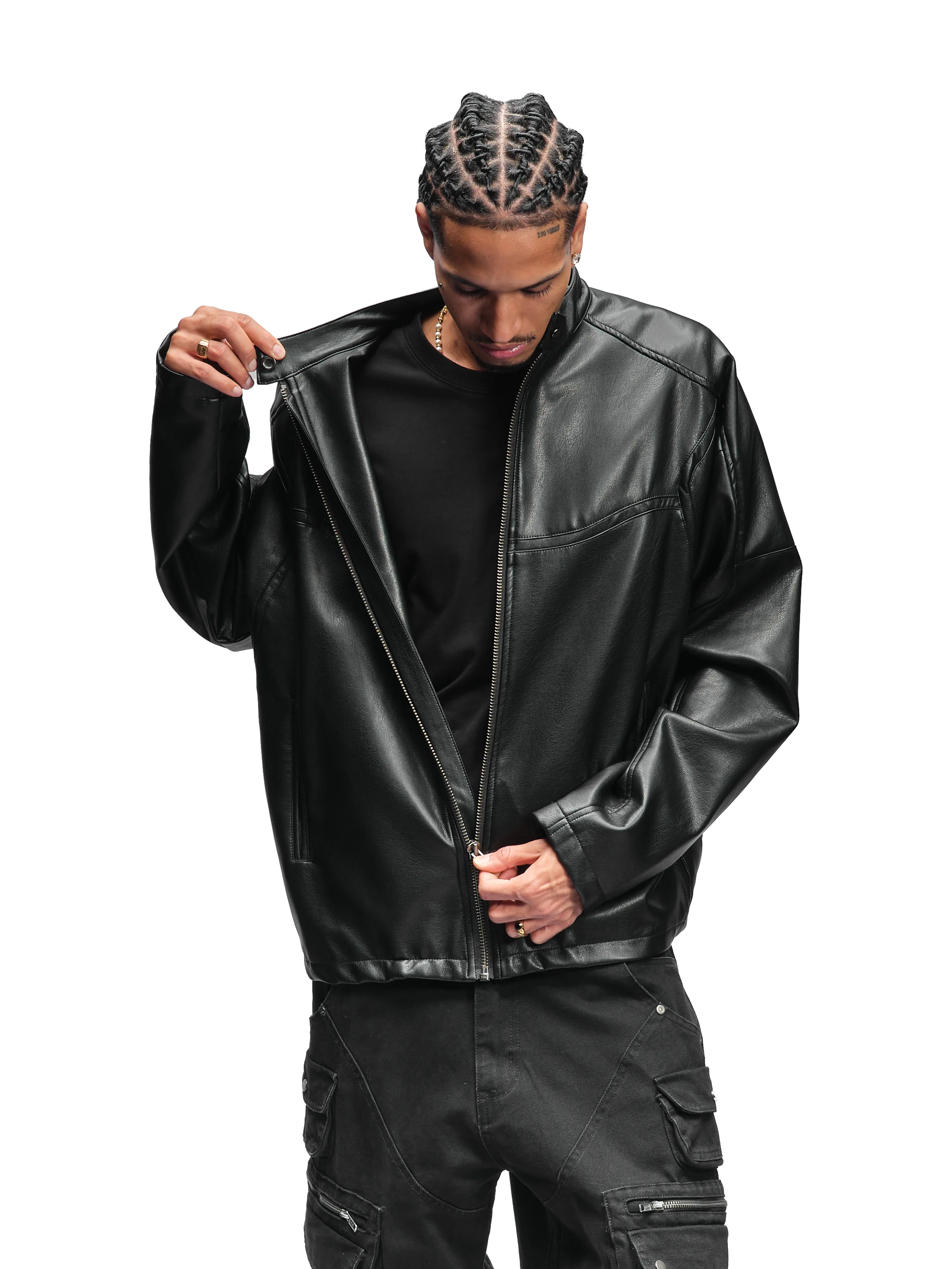 LEATHER RACER JACKET