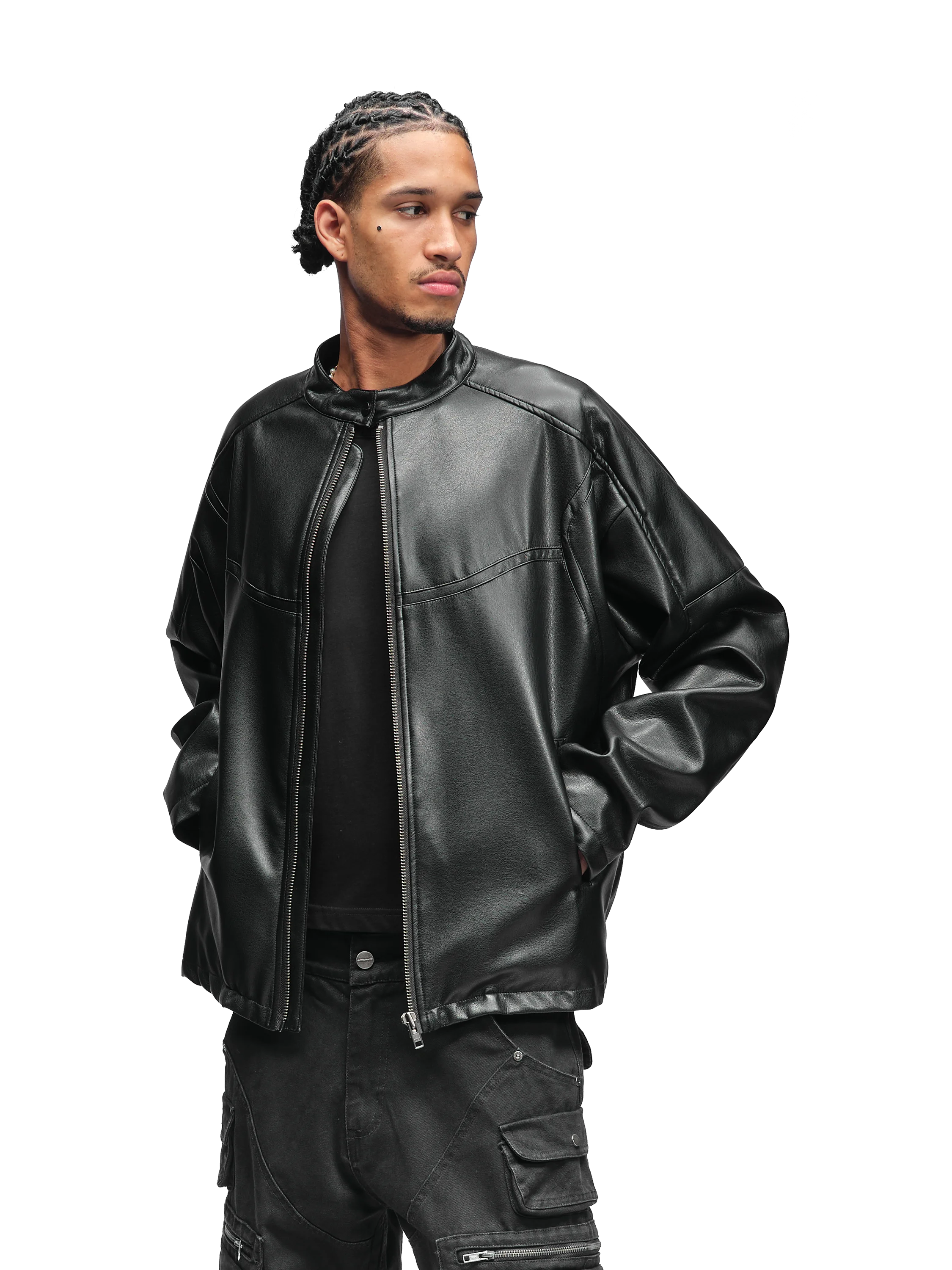 LEATHER RACER JACKET