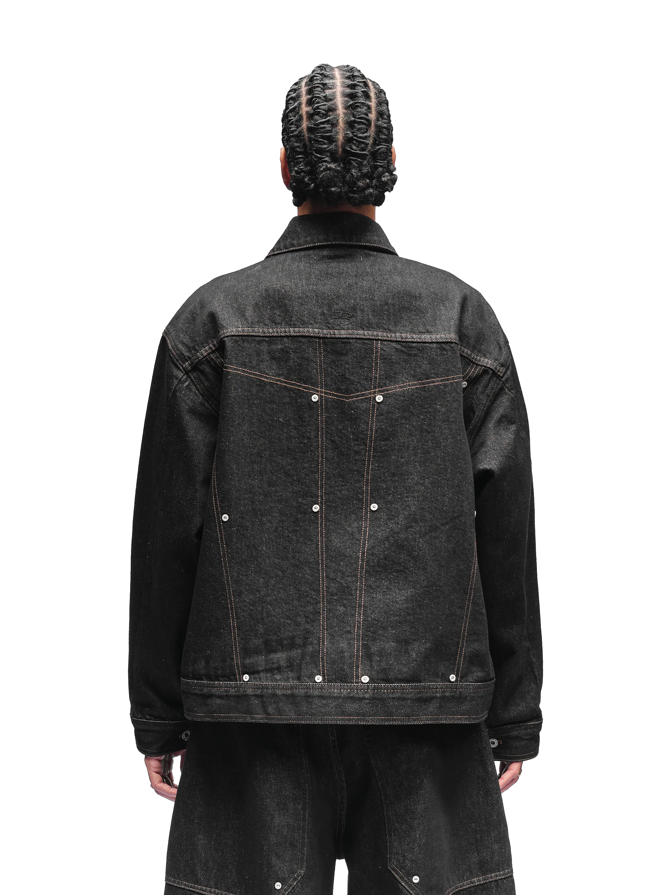 Rivet Denim Jacket Black – BLACKTAILOR
