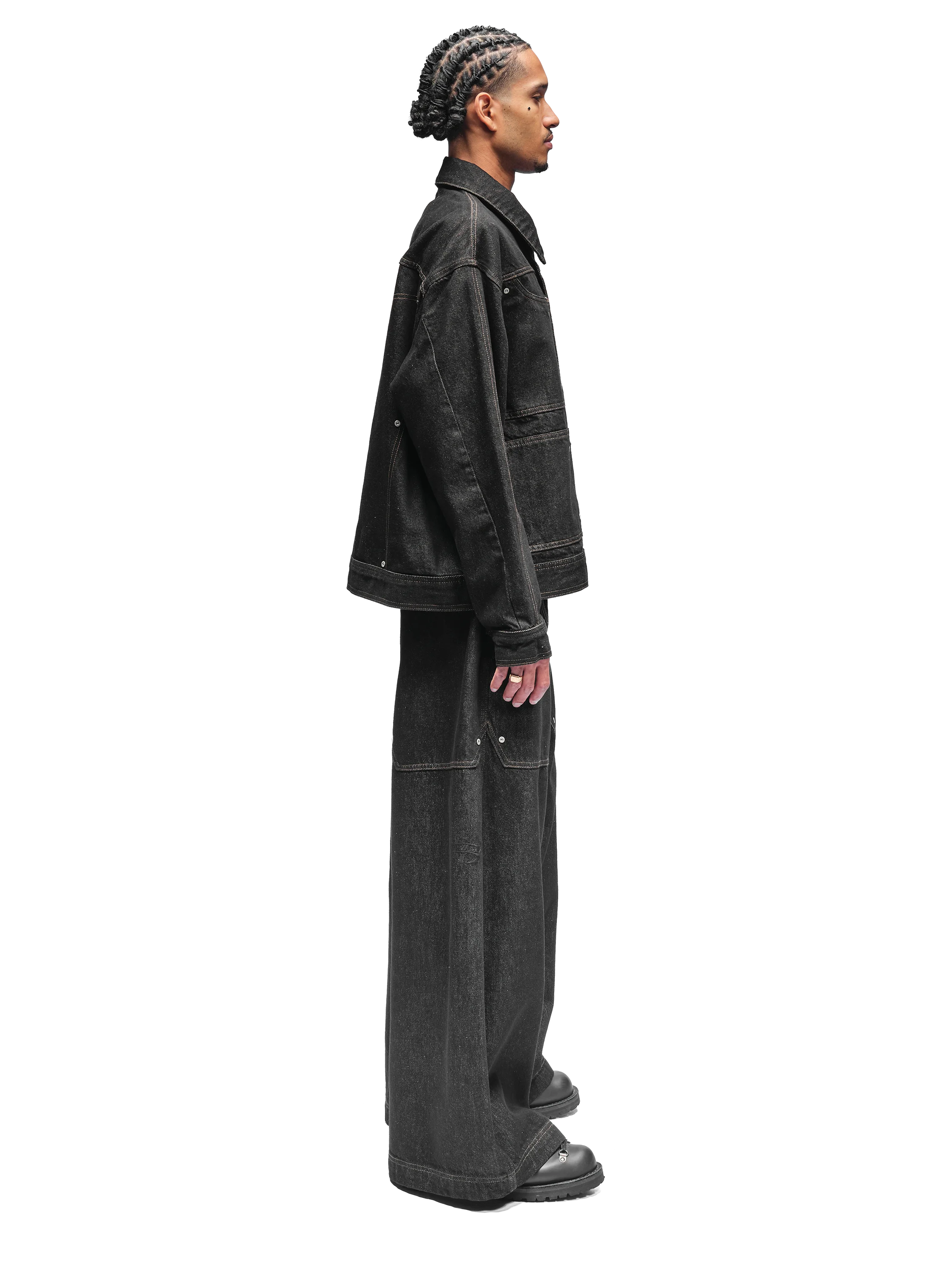 Rivet Denim Jacket Black – BLACKTAILOR