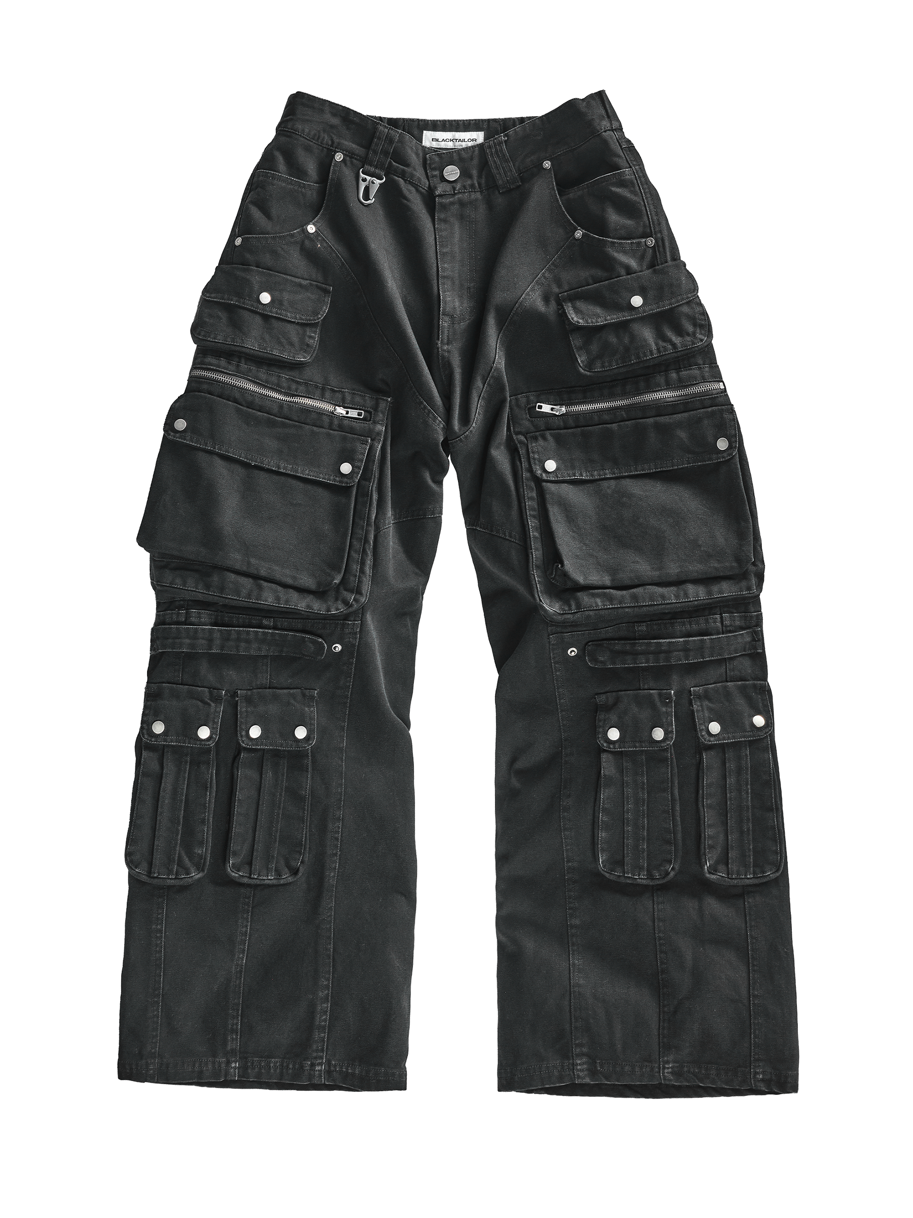 W9 Cargo Washed Black – BLACKTAILOR