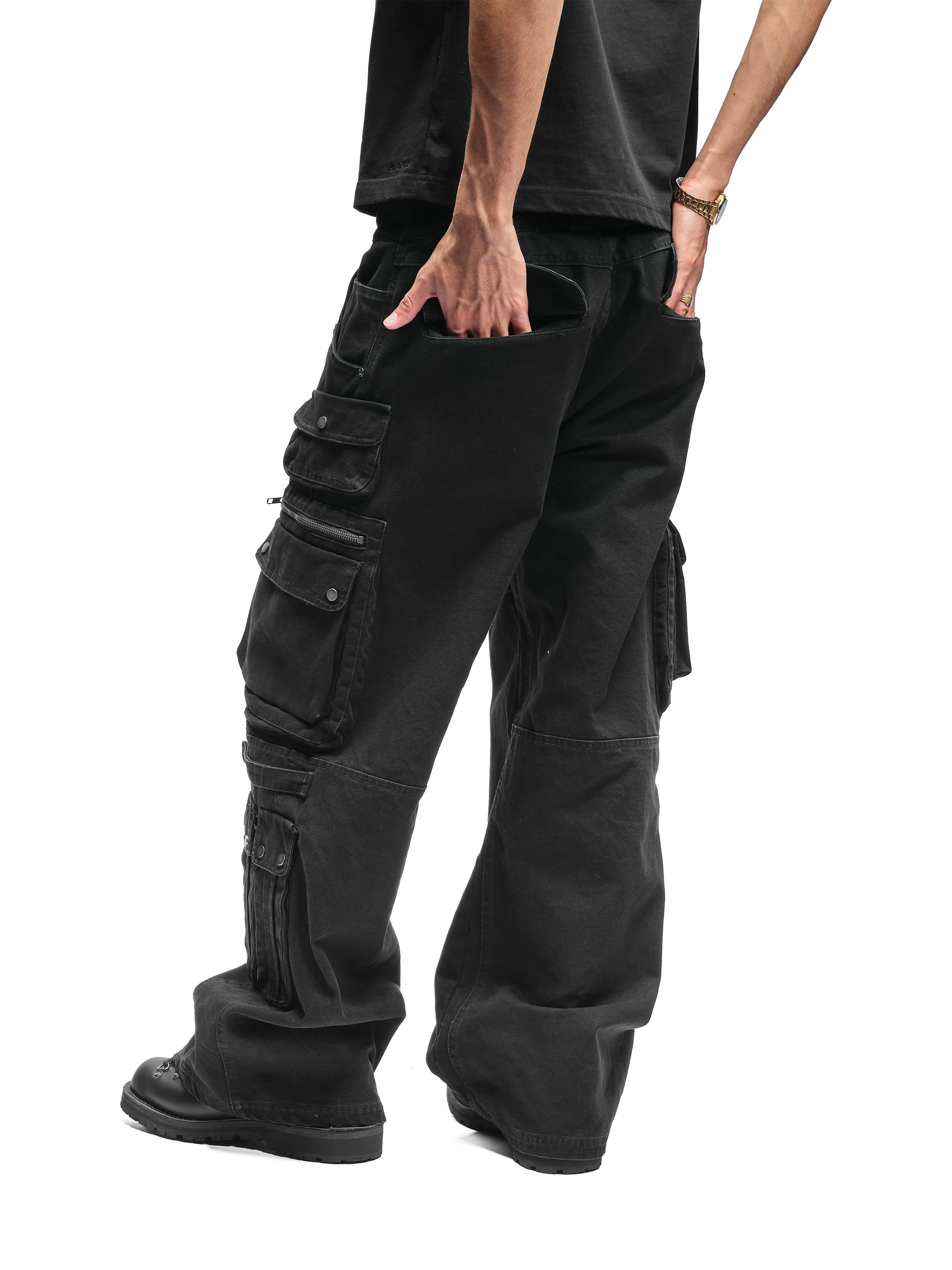 W9 Cargo Washed Black – BLACKTAILOR