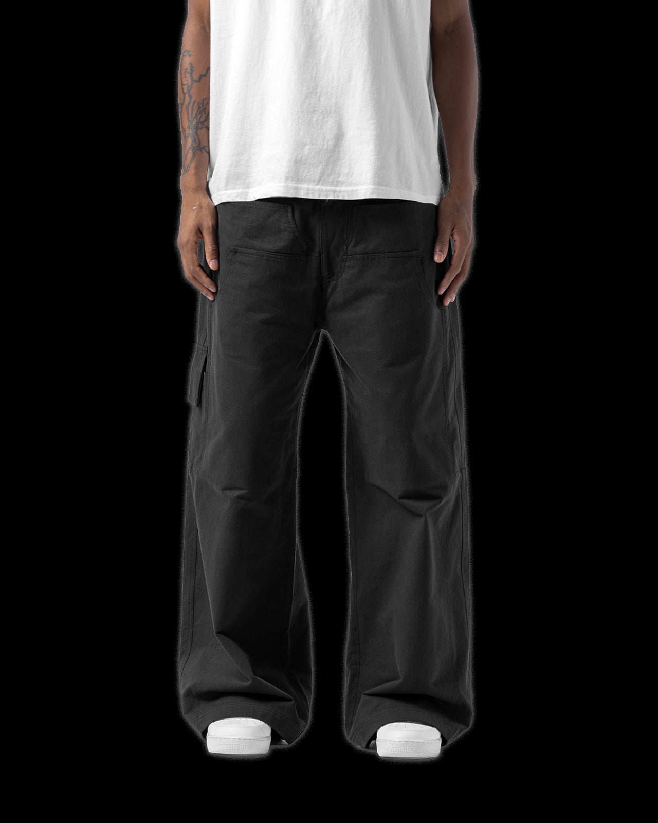 Double Waist Cargo Black – BLACKTAILOR