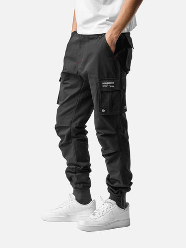 Black C9 Cargo Pants, casual half-body pose on model
