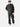 Washed Black Canvas Racer Jacket, full-body casual pose on model