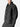 Black Rivet Denim Jacket, full-body front view on model