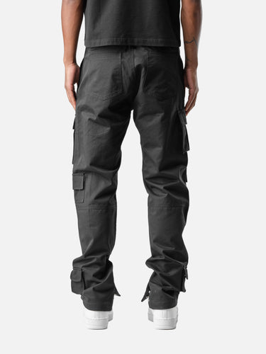 Black X1 Cargo Pants, back half-body on model