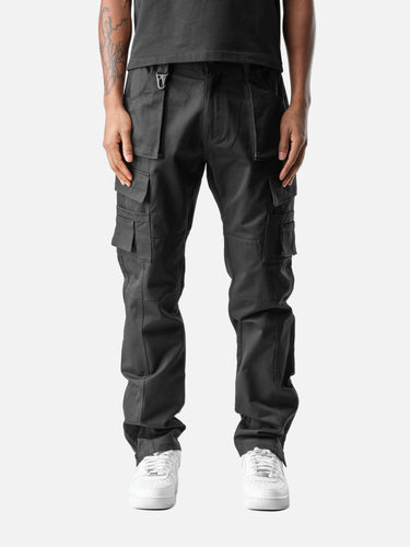 Black X17 Cargo Pants, front half-body on model