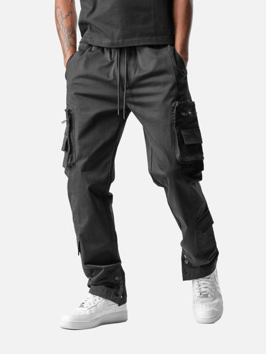Black X7 Cargo Pants, casual half-body pose on model