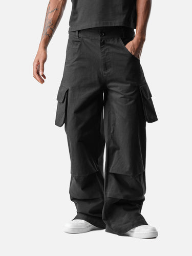 Black Y5 Cargo Pants, casual half-body pose on model